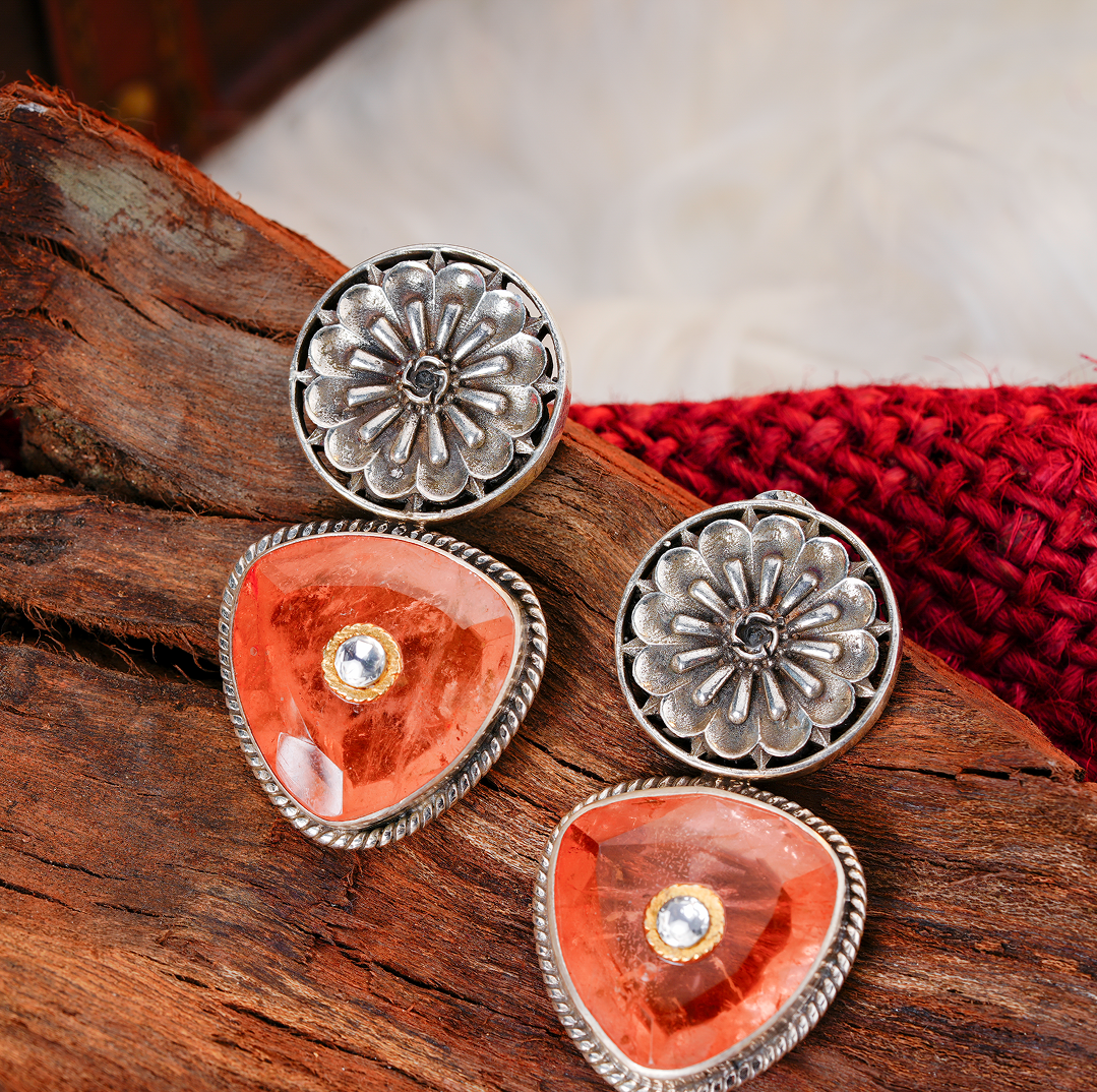 Sunlit Blossom Stud Earrings