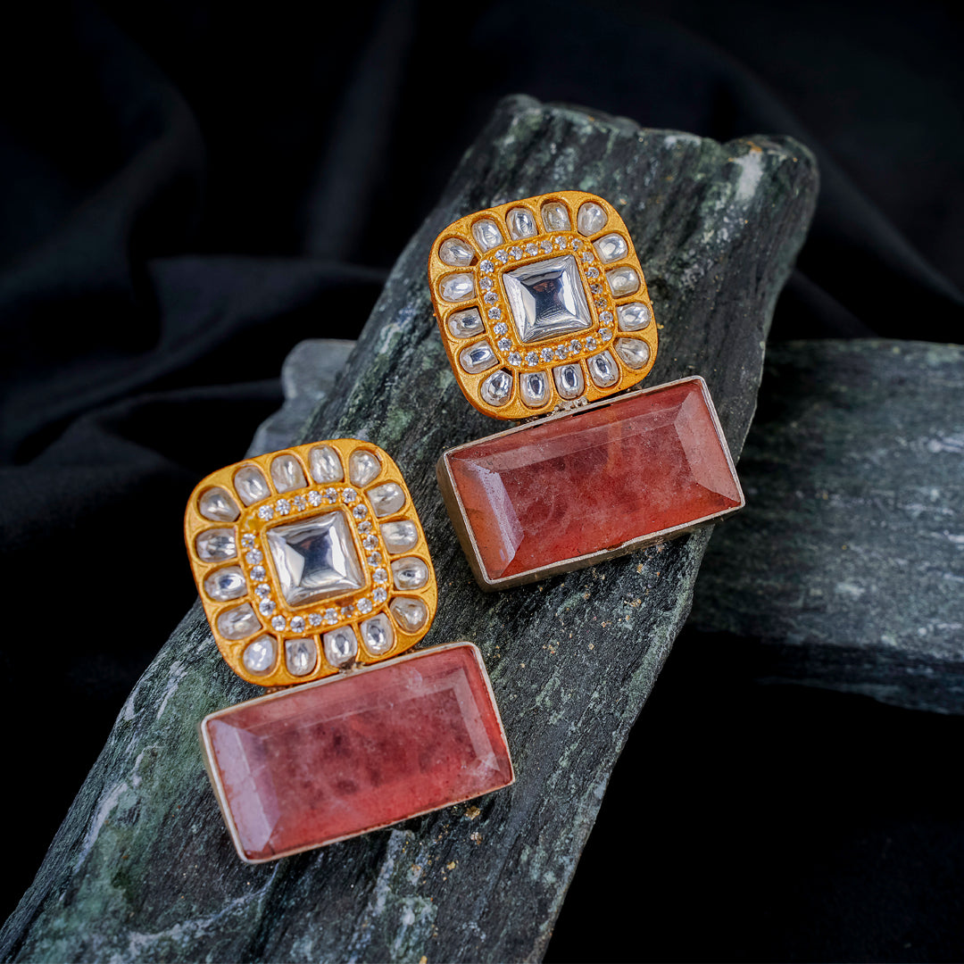 Regal Quartz Kundan Studs