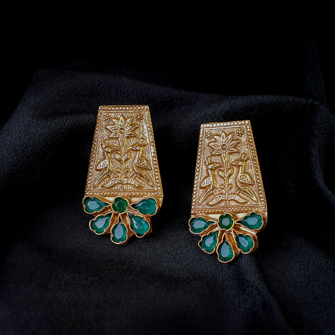 Peacock Garden Statement Earrings