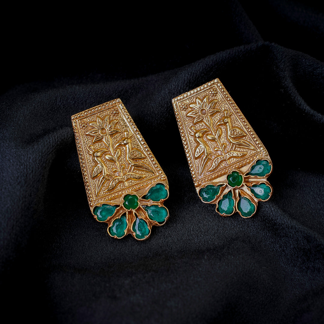 Peacock Garden Statement Earrings