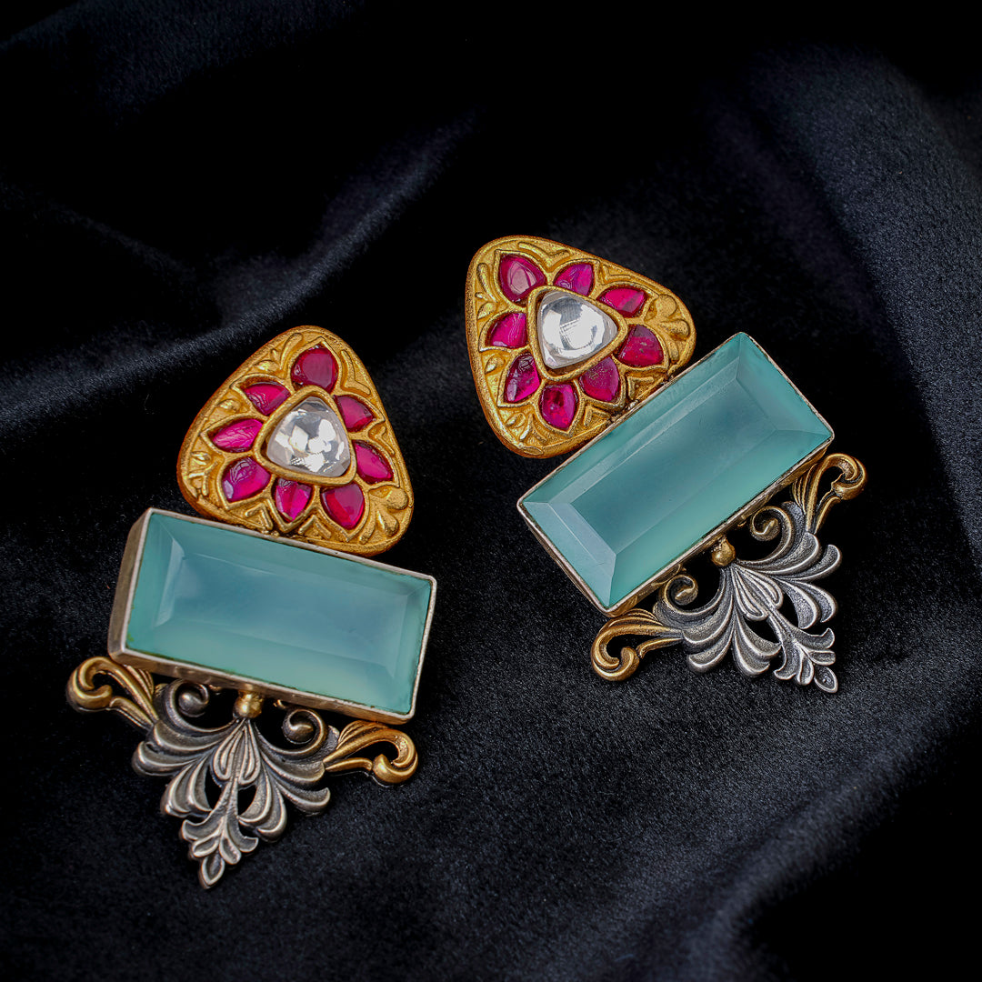 Regal Lotus Statement Earrings