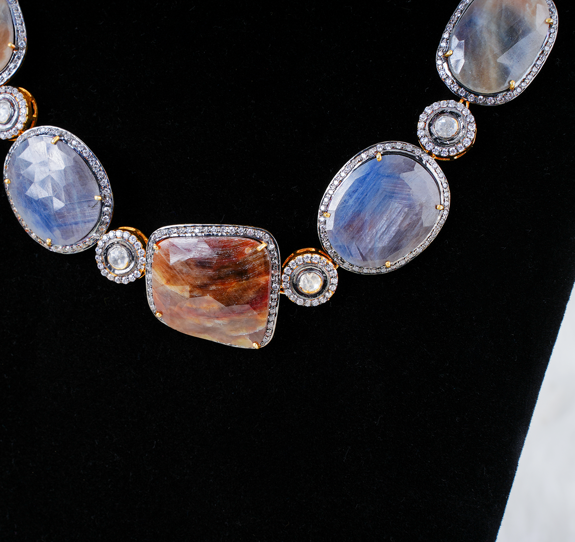 Royal Multicolor Sapphire Jewelry Set