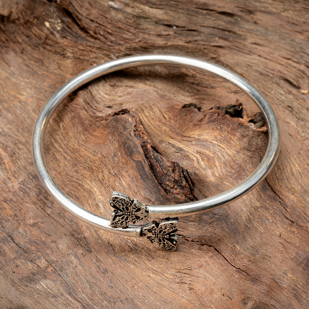 Cute butterflies silver bracelet - adjustable