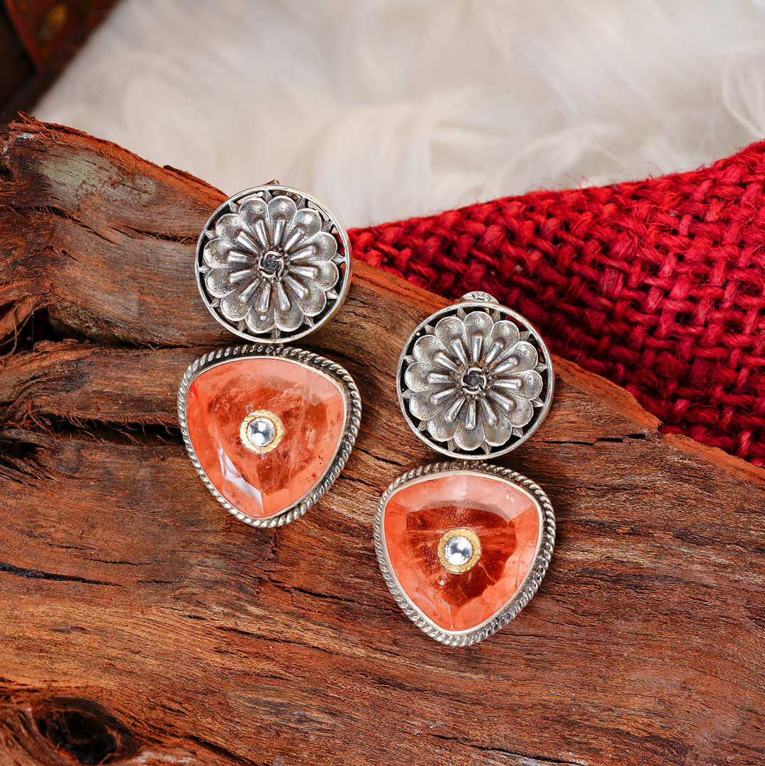 Sunlit Blossom Stud Earrings