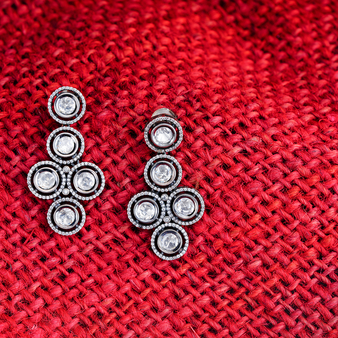 Celestial Cluster Silver Earrings