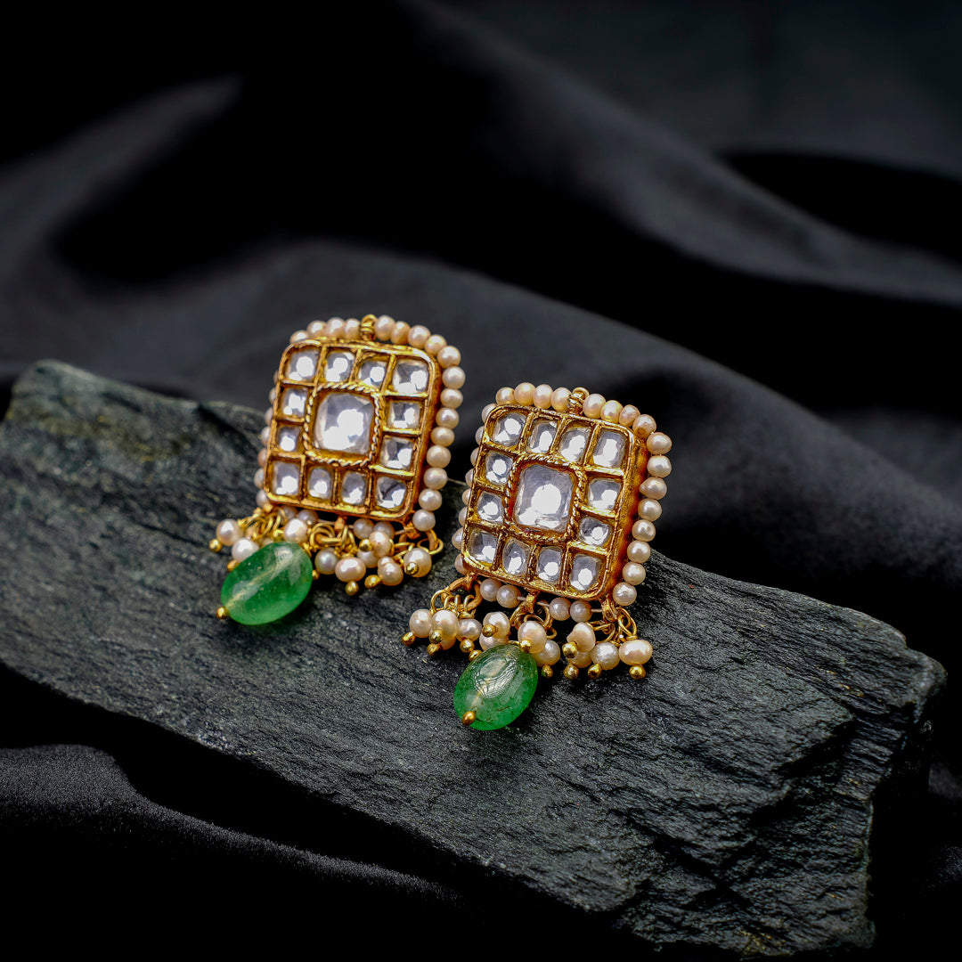 Charuthi Mossonite Polki earrings