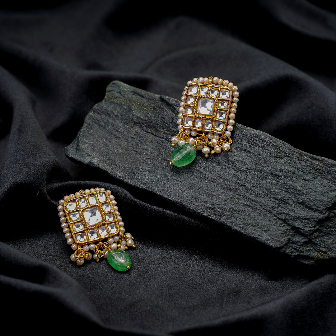 Charuthi Mossonite Polki earrings