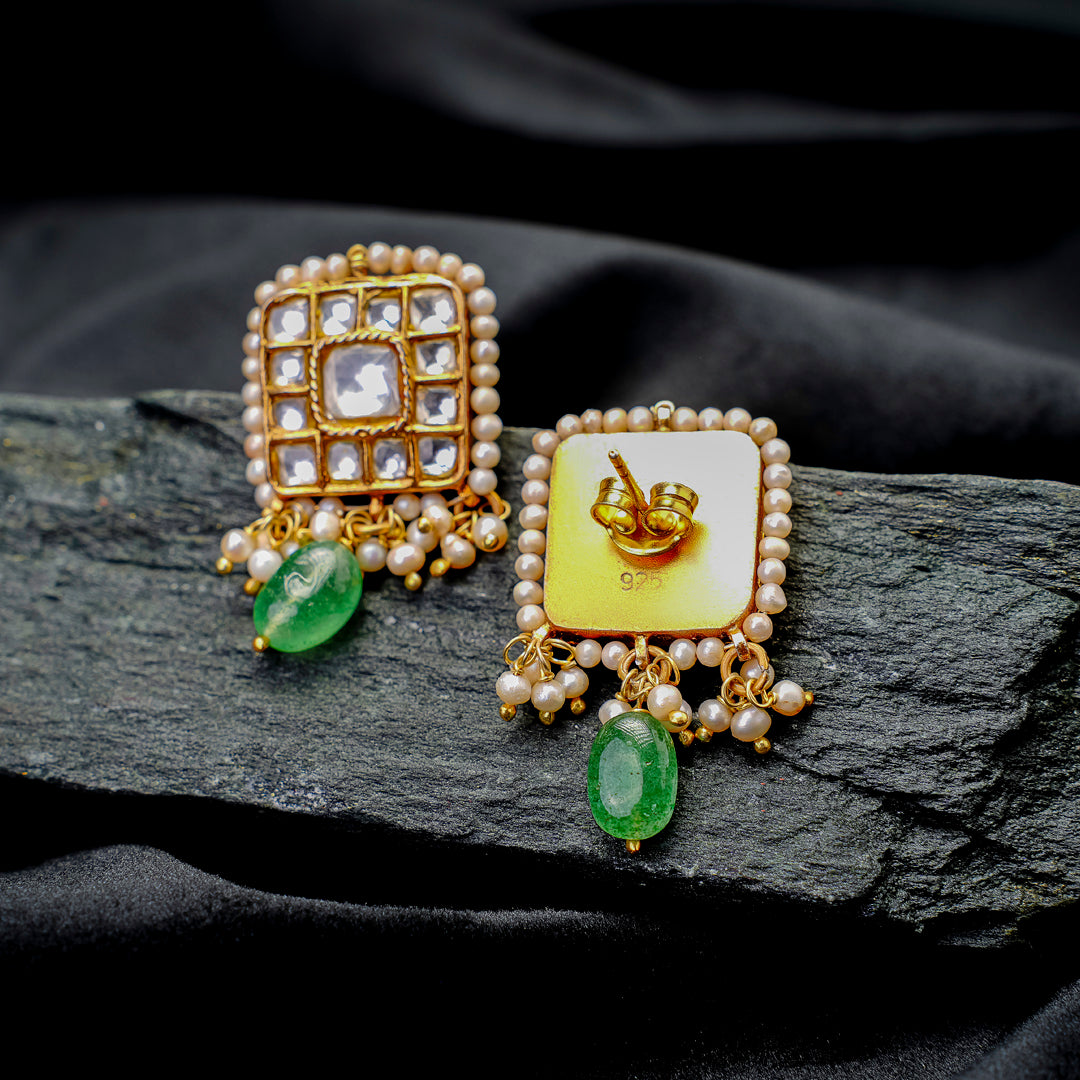 Charuthi Mossonite Polki earrings