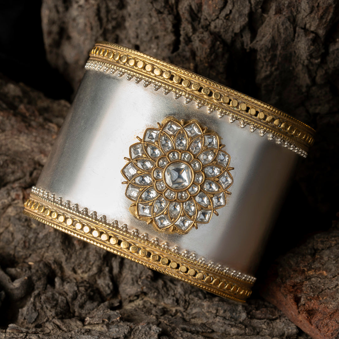 Dual tonned Mossonite Cuff