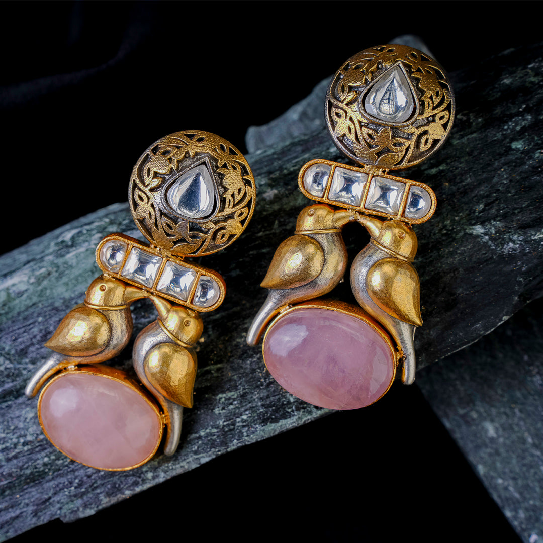 Vintage Floral Royal Earrings