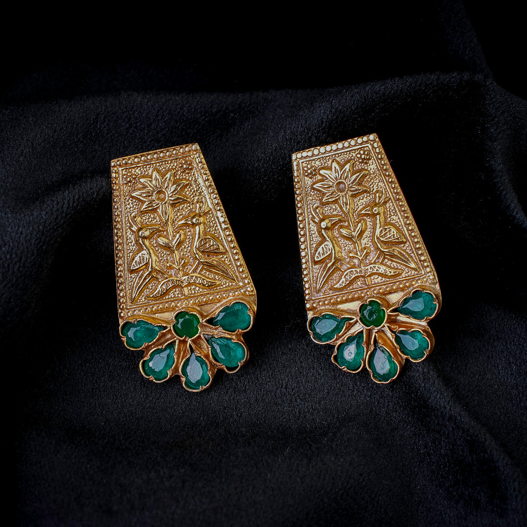 Peacock Garden Statement Earrings