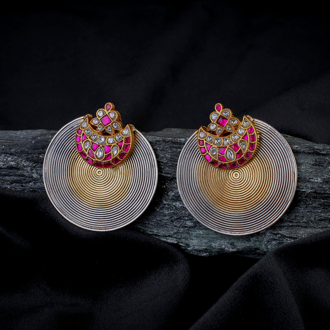 Royal Radiance Spiral Earrings