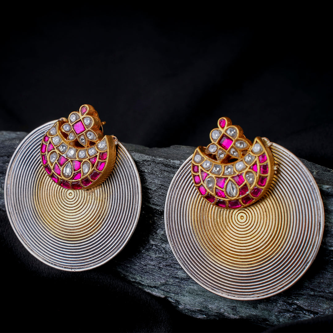 Royal Radiance Spiral Earrings