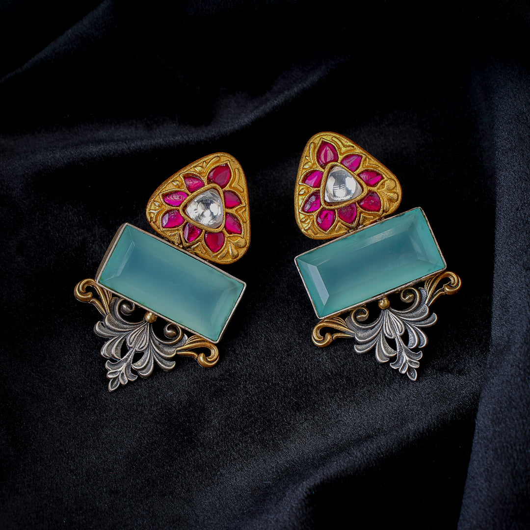 Regal Lotus Statement Earrings