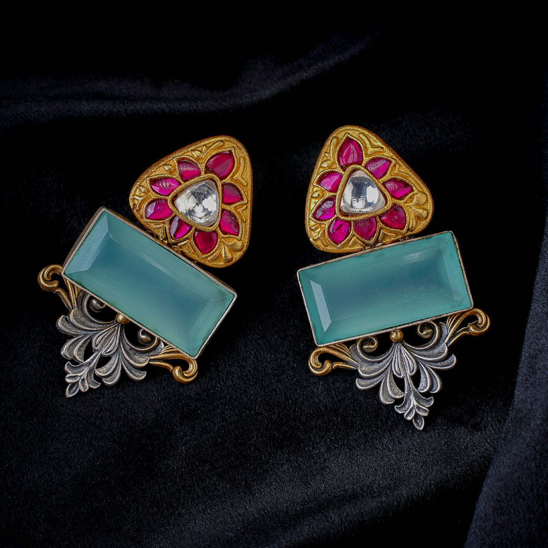 Regal Lotus Statement Earrings