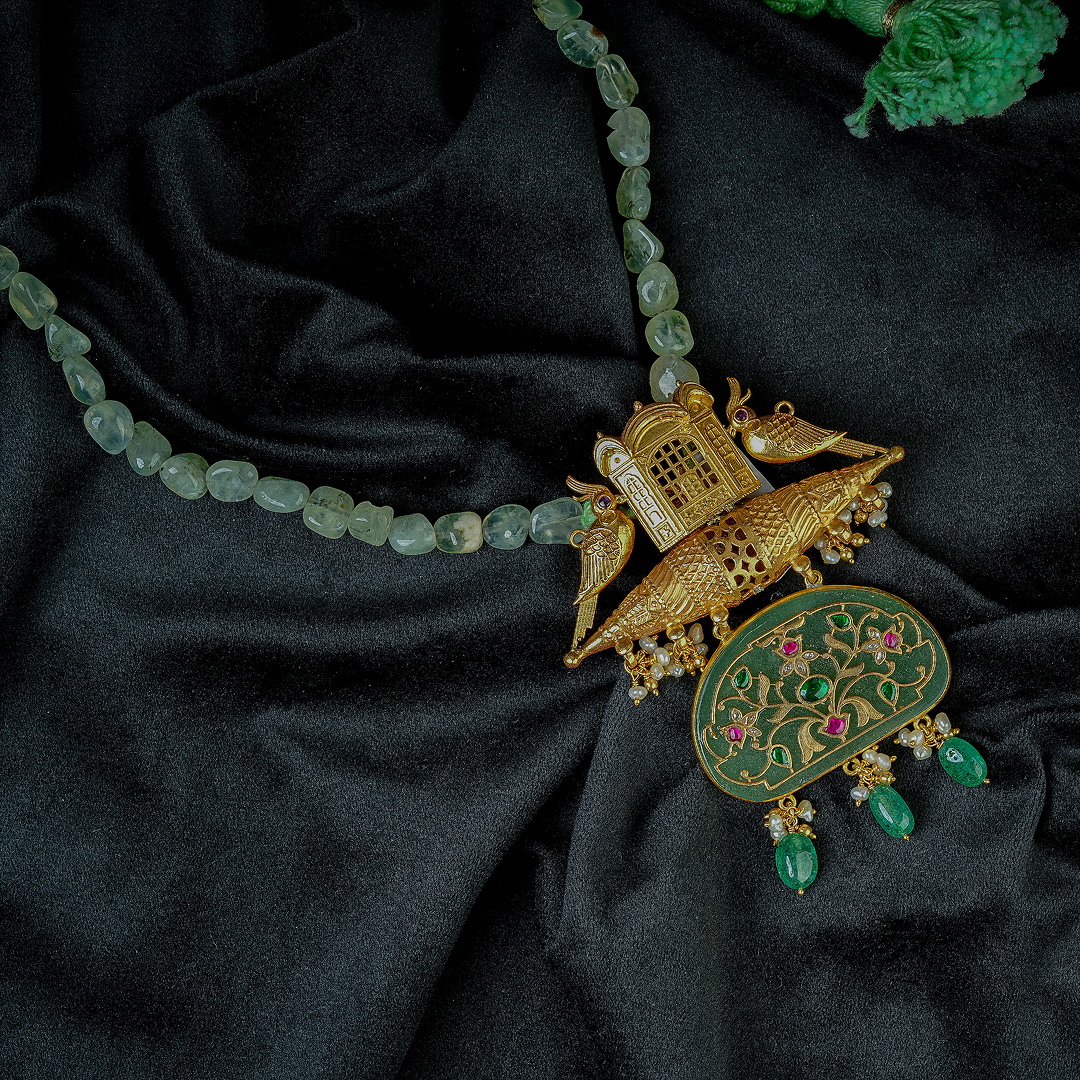 Royal Arch Peacock Pendant Necklace